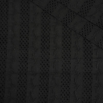 GAŁĄZKI / czarny - Haftowana tkanina bawełniana