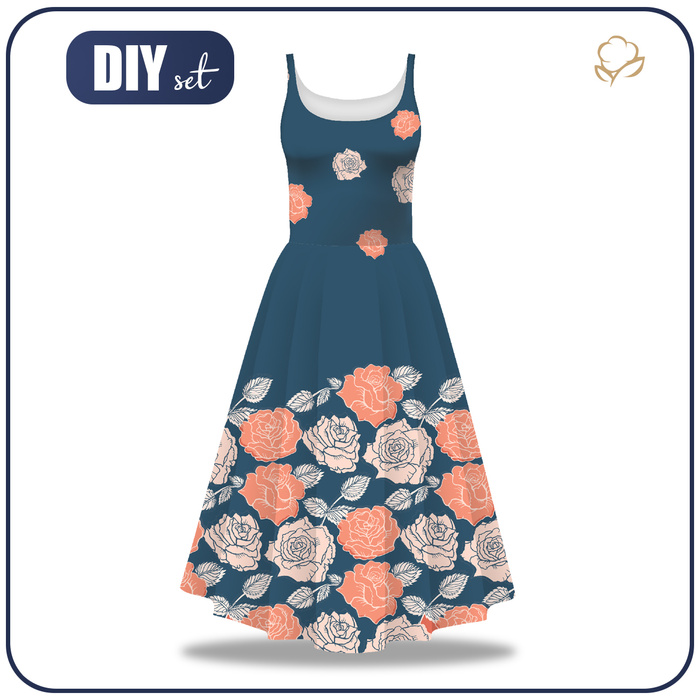KLEID "ISABELLE" - PASTELLROSEN Ms. 3 - Nähset XXL