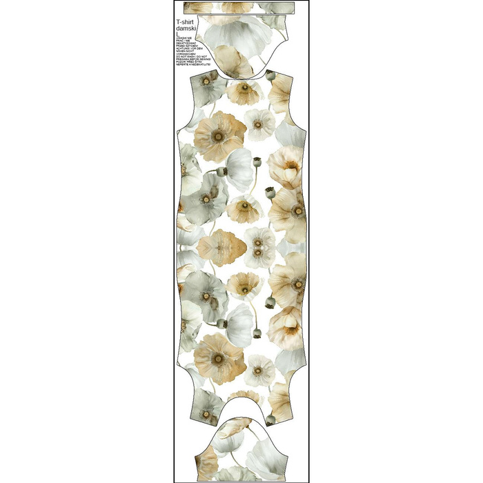 T-SHIRT DAMSKI (XL) - FLOWERS wz.18 - zestaw do uszycia