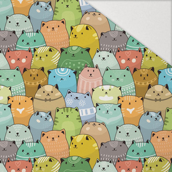 Bunte Katzen - Hydrophober angerauter Wintersweat