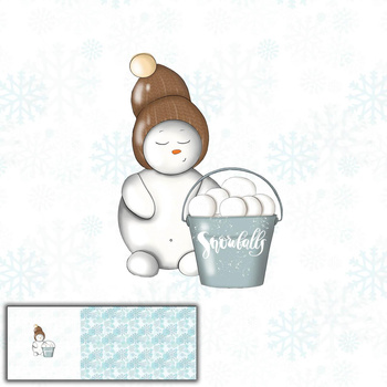 SNOWMAN (WINTER IN THE CITY) - PANORAMIC PANEL (60cm x 155cm)