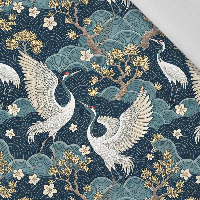 Japanese Garden wz.3  (birds) - Baumwoll Webware