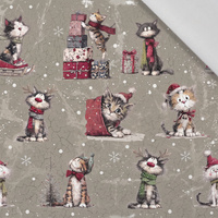 CHRISTMAS PETS WZ. 4 - tkanina bawełniana