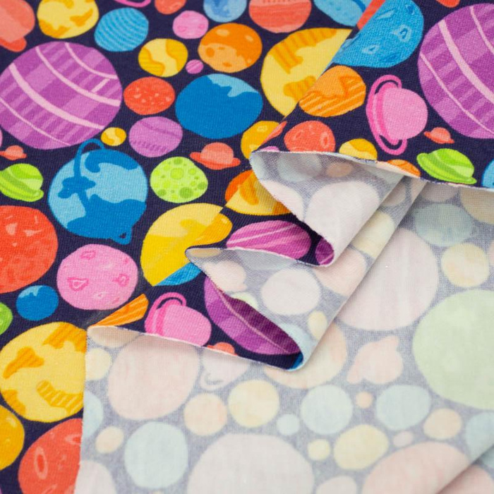 PLANETS ( GALAXY ) / dark blue - single jersey 