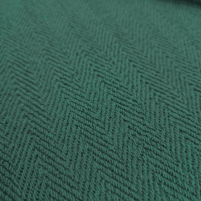 Reversible herringbone French terry - BOTTLE GREEN/ MR 59 - (P290j)