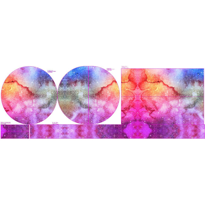 DECORATIVE CUSHION - WATERCOLOR GALAXY PAT. 4 - sewing set