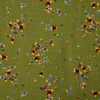 SMALL FLOWERS / KIWI - Viscose with linen weave