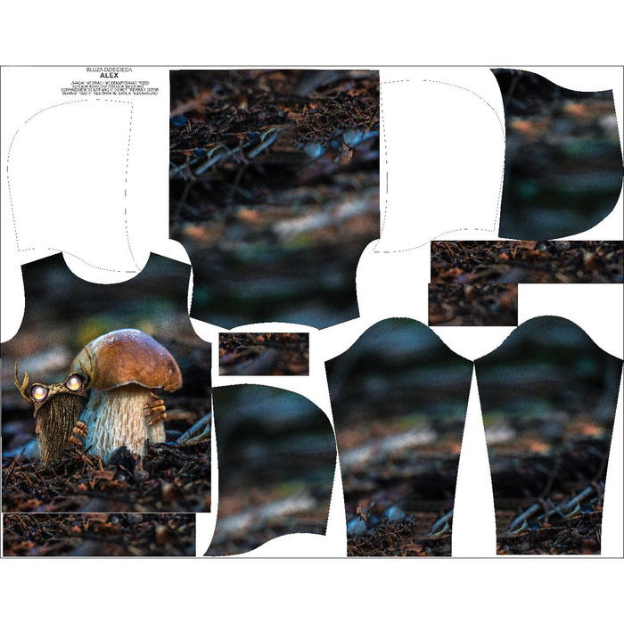 KID'S HOODIE (ALEX) - BOROWIEC BEAST - sewing set (122/128)