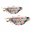 HIP BAG - FLAMINGOS AND ROSES (beige) - small