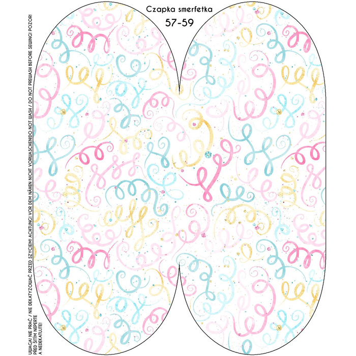 "Beanie" cap - STREAMERS (WONDERLAND)  54-56