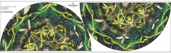 Tellerrock-Panel - GREEN FLORAL