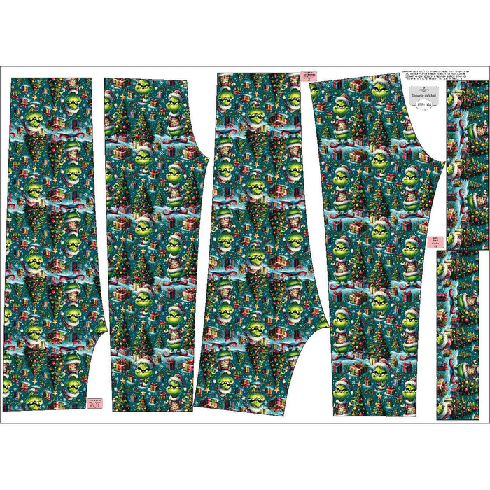 CHILDREN'S SOFTSHELL TROUSERS (YETI) - PRANKSTER CHRISTMAS ELF - sewing set (110/116)