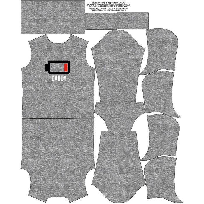 MEN’S HOODIE (COLORADO) - BATTERY - sewing set XXL