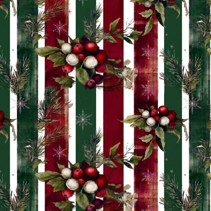 CHRISTMAS STRIPES WZ.3 - Linen 100%