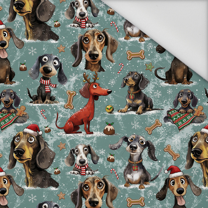 DOGS WZ. 3 / CHRISTMAS - Wasserabweisende Webware