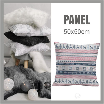 KISSENPANEL - MERRY CHRISTMAS M. 2 (NORWEGISCHE MUSTER)