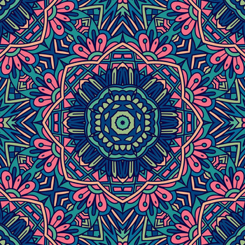 KOLOROWA MANDALA wz. 4 - Hydrofobowa dzianina drapana