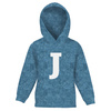 KID'S HOODIE (ALEX) - "J" / acid wash atlantic blue - sewing set