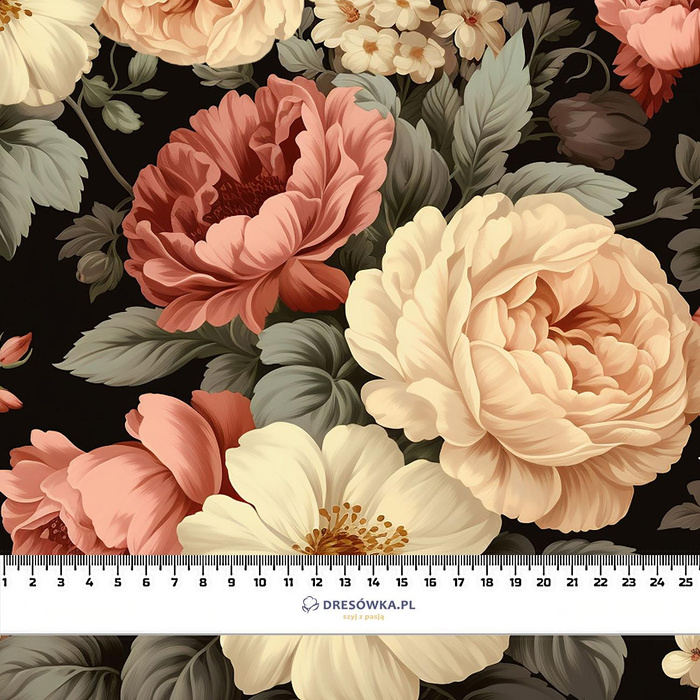 AUTUMN FLOWERS WZ.17- Slub Weave