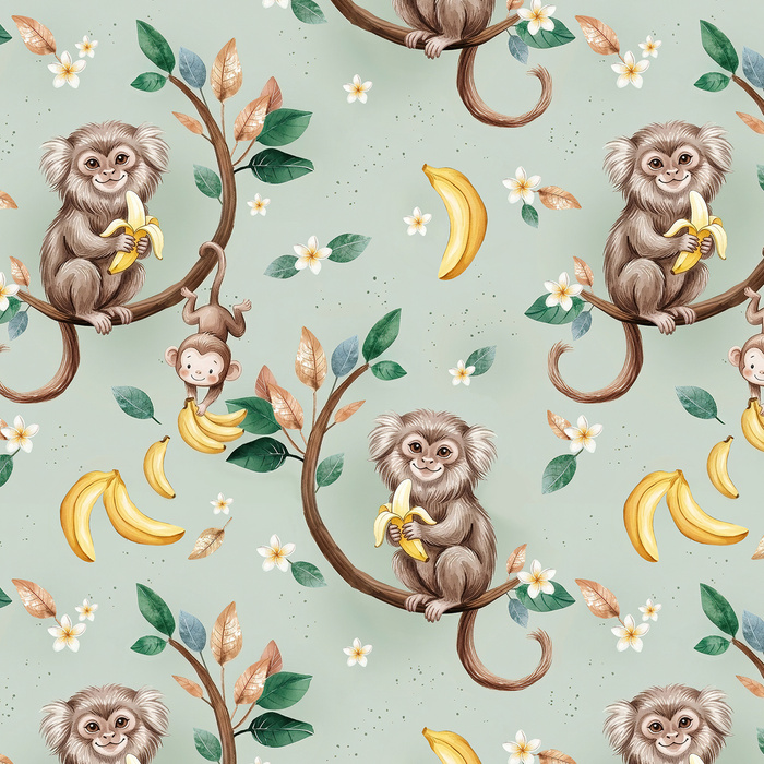 Banana Monkey - tkanina szybkoschnąca