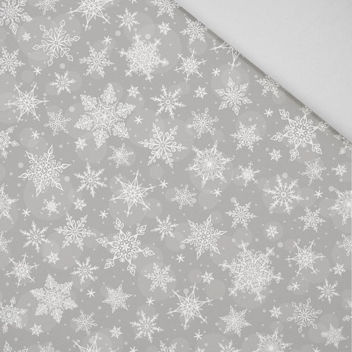 SCHNEEFLOCKEN MST. 2 / grau - HOME DECOR PREMIUM Webware