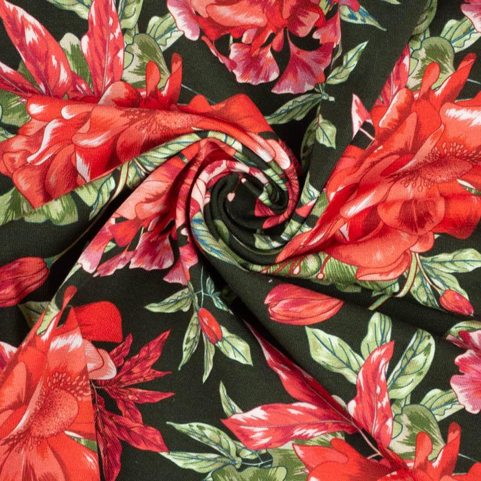 AZALEAS (RED GARDEN) - single jersey 