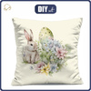 PODUSZKA 45X45 - BUNNY EASTER WZ. 1 - tkanina wodoodporna - panel przód + tył