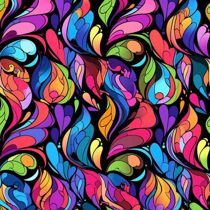 COLORFUL ABSTRACT- Polster- Velours