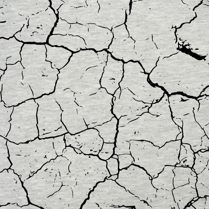 VERBRANNTE ERDE (schwarz)  / M-01 melange hellgrau