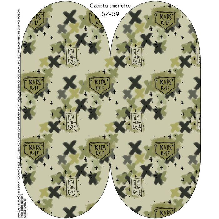 "Beanie" cap - KIDS RULE (SCHOOL DRAWINGS) 51-53