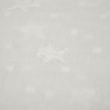 STARS / white - Embroidered cotton fabric