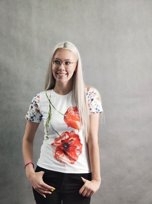 DÁMSKÉ TRIČKO - I LOVE YOU vz. 4 - S VLASTNÍ FOTOGRAFIÍ - Sada šití