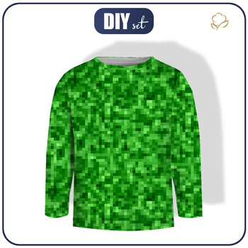 LONGSLEEVE - PIXELY Vz. 2 (zelená) - single jersey