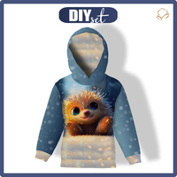 KID'S HOODIE (ALEX) - ANIMATED HEDGEHOG - sewing set (158/164)