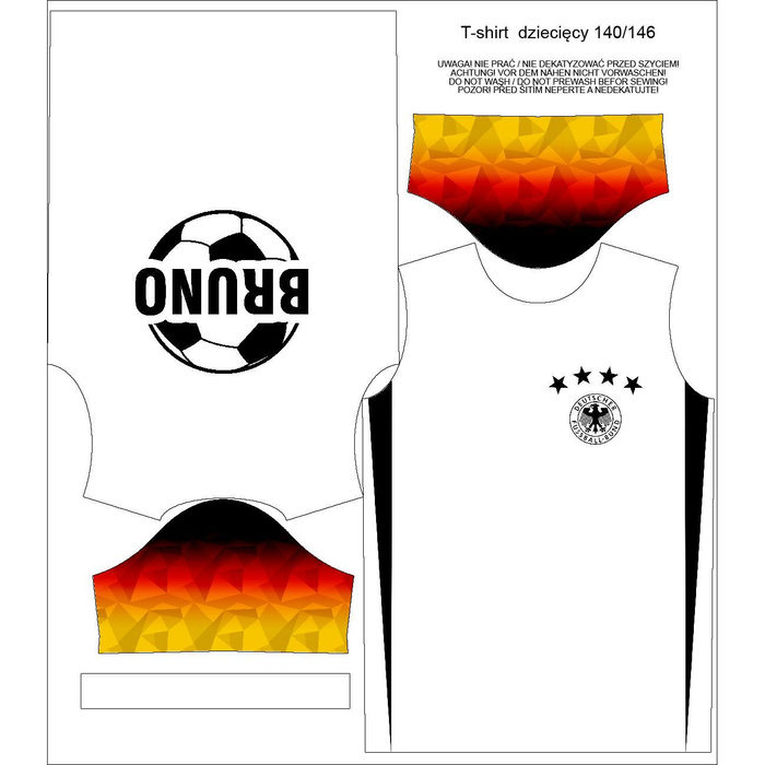 KINDER T-SHIRT - DEUTSCHLAND - Nähset (140/146)