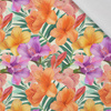 FLOWERS PAPAYA ORANGE WZ. 11 - tkanina bawełniana