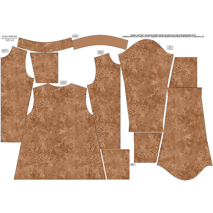 BLUZA ROZPINANA (MAX) - BRĄZOWE CĘTKI - DIY set