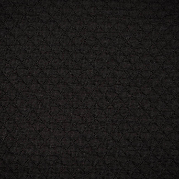 BLACK - quilted knitted fabric