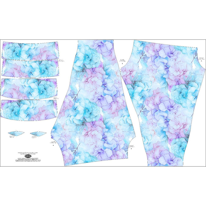 LEGGINSY SPORTOWE (L) - ALCOHOL PASTEL WZ.3 - zestaw do uszycia