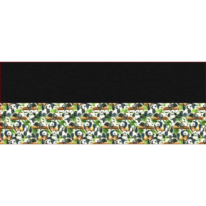 KNOPFSCHAL -  PANDAS AUF BAMBUSSEN - Nähset