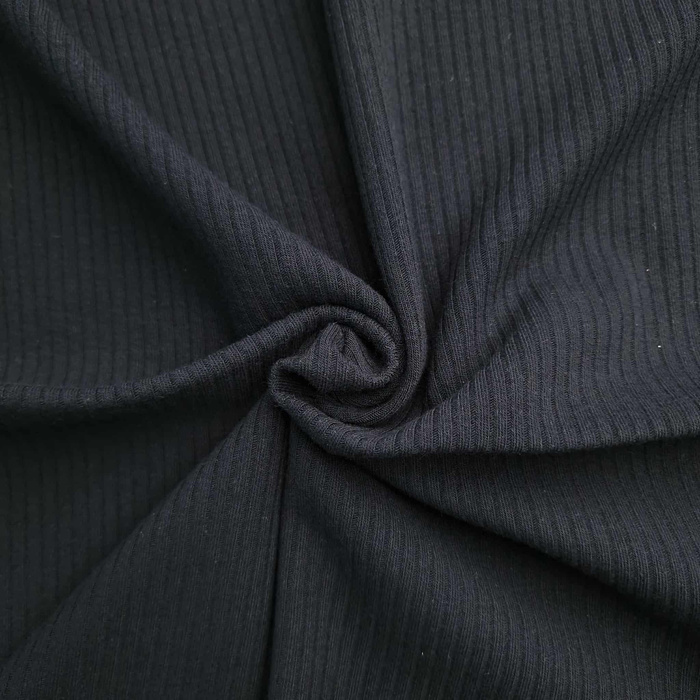 Ribbed Knit HARMONIA 260g - BLACK  (D-16)