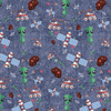 COSMIC MIX PAT. 1 (SPACE EXPEDITION) / ACID WASH DARK BLUE - looped knit fabric