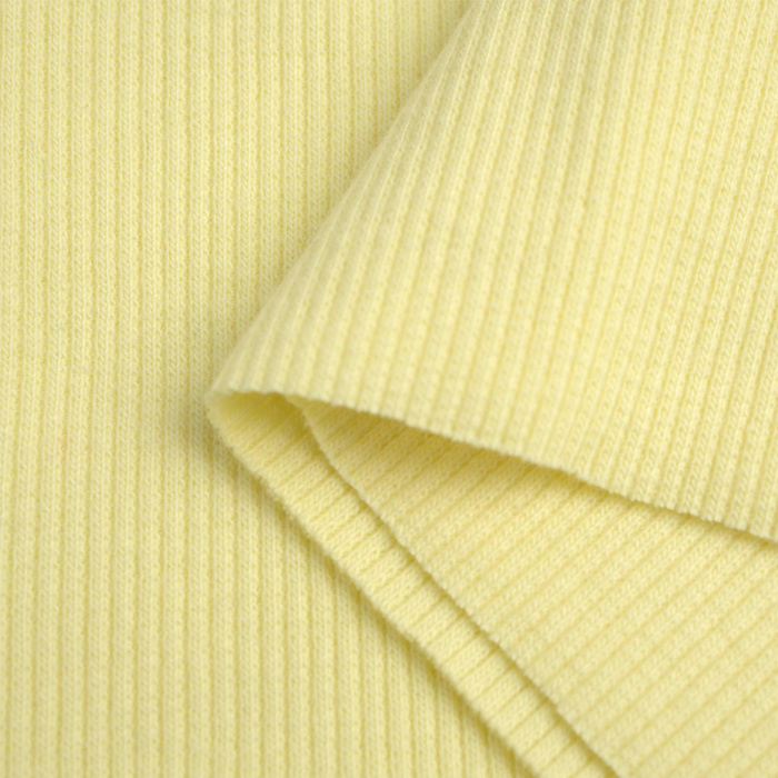 Rib Jersey fabric Unicolour - BUTTER YELLOW (D-173)