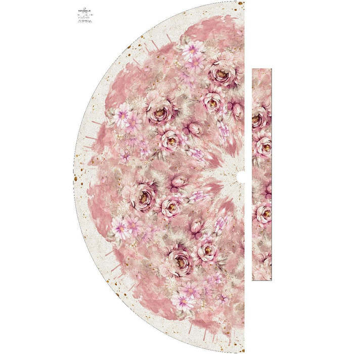 WATERCOLOR FLOWERS WZ. 6 - panel na spódnicę "MAXI" - jersey wiskozowy