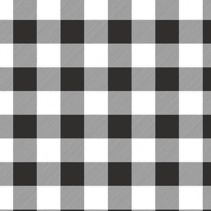 VICHY GRID BLACK / white - Viscose jersey WE210