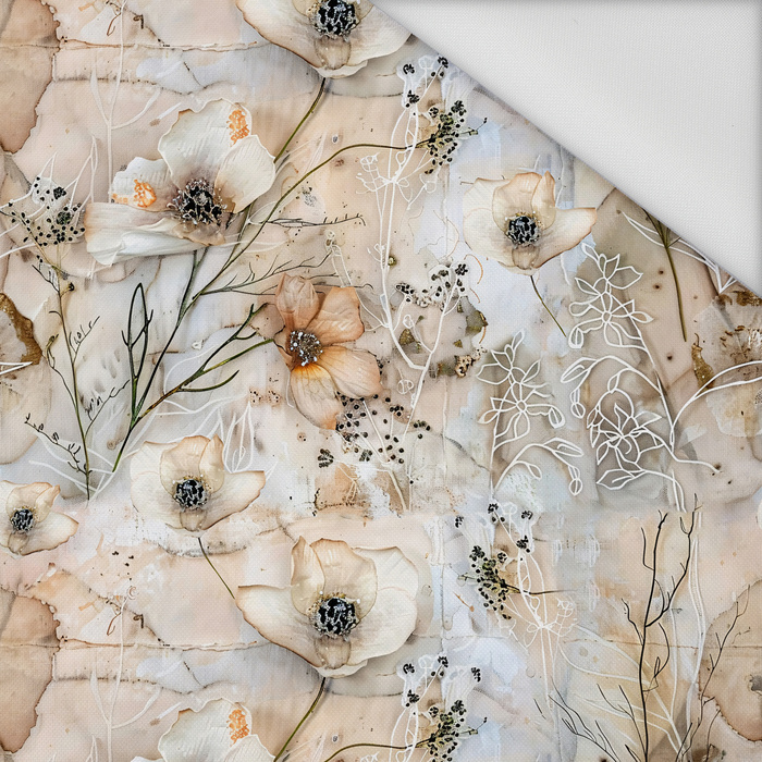 FLOWERS - Cloud Dancer WZ.1 - Waterproof woven fabric