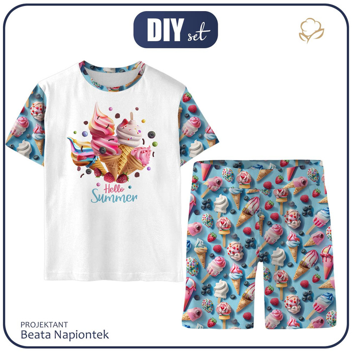 DĚTSKÉ PYŽAMO "ADA" - SWEETS vz.14 - Sada šití (110/116)