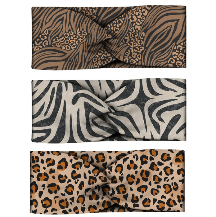 HEADBAND AND HAIR ELASTIC 3KPL - PATTERN 2 - sewing set teenager / adult