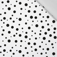 BLACK DOTS - viscose woven fabric