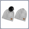 MELANGE HELLGRAU - Mütze und Loop kreatives Nähset